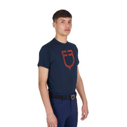 Basic-Herren-T-Shirt mit glänzendem Logo