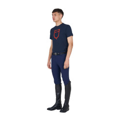 Basic-Herren-T-Shirt mit glänzendem Logo