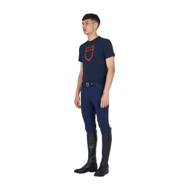 Basic-Herren-T-Shirt mit glänzendem Logo