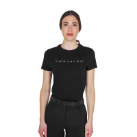 Damen-T-Shirt aus Baumwolle mit laminiertem Logo
