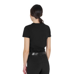 Damen-T-Shirt aus Baumwolle mit laminiertem Logo