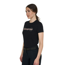 Damen-T-Shirt mit Strass aus Baumwolle