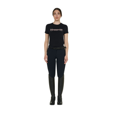 Damen-T-Shirt mit Strass aus Baumwolle