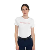 Damen-T-Shirt mit Strass aus Baumwolle