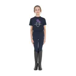 Unisex-Kinder-T-Shirt Horse Jump Glossy aus Baumwolle