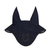 Fliegenhaube aus Funktionsstoff in Denim-Optik mit Logo