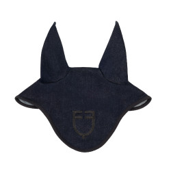 Fliegenhaube aus Funktionsstoff in Denim-Optik mit Logo