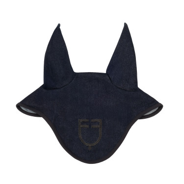 Fliegenhaube aus Funktionsstoff in Denim-Optik mit Logo