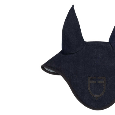 Fliegenhaube aus Funktionsstoff in Denim-Optik mit Logo