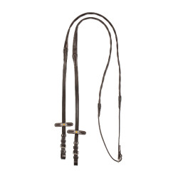 Magna-Zügel aus Leder mit gummiertem Grip
