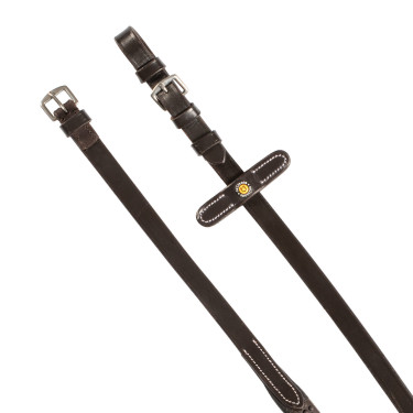 Lederzügel mit gummiertem Grip