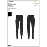 Damenhose mit hohem Bund mit Strass-Logo