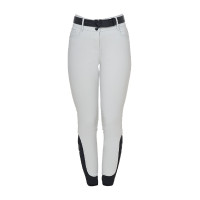 Damenhose mit hohem Bund mit Strass-Logo