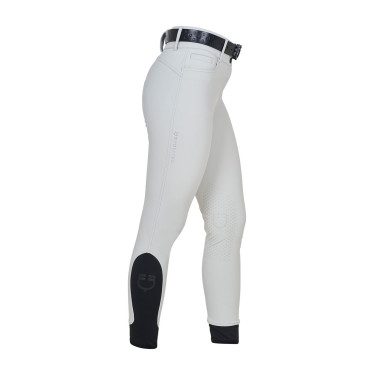 Damenhose mit hohem Bund mit Strass-Logo
