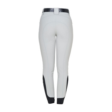 Damenhose mit hohem Bund mit Strass-Logo