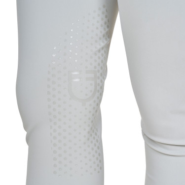 Damenhose mit hohem Bund mit Strass-Logo