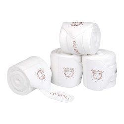 Fleecebandagen mit Strass-Logo