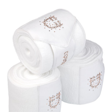 Fleecebandagen mit Strass-Logo
