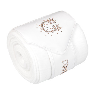 Fleecebandagen mit Strass-Logo