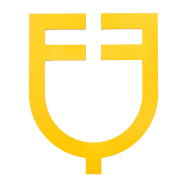 Equestro-Logo, wandmontiert, vorgestanzt