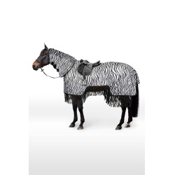Fliegendecke fürs Reiten Horze Defender Zebra, Fransen Fliegendecke fürs Reiten Horze Defender Zebra, Fransen