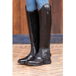 Reit-Mini-Chaps Leder Horze Wicklow – Blumen-Perforation