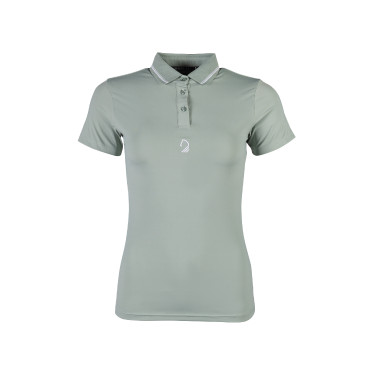 Reit-Poloshirt Damen kurzarm Lauria Garrelli Limone