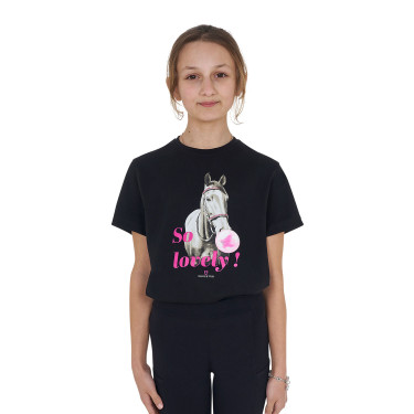 Reit-T-Shirt Mädchen Equestro So Lovely – Baumwolle