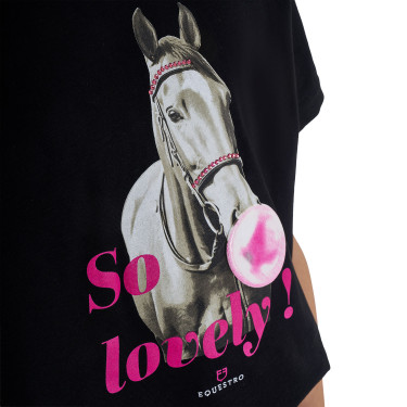 Reit-T-Shirt Mädchen Equestro So Lovely – Baumwolle