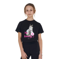 Reit-T-Shirt Mädchen Equestro So Lovely – Baumwolle