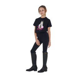 Reit-T-Shirt Mädchen Equestro So Lovely – Baumwolle