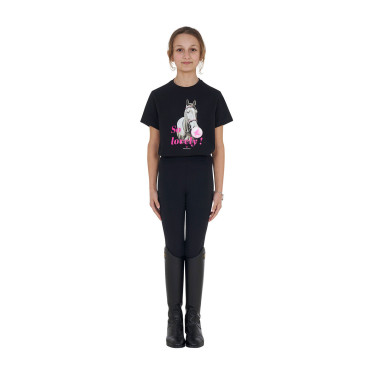 Reit-T-Shirt Mädchen Equestro So Lovely – Baumwolle