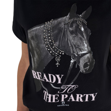 Mädchen Reit-T-Shirt Equestro mit Strass – Baumwolle