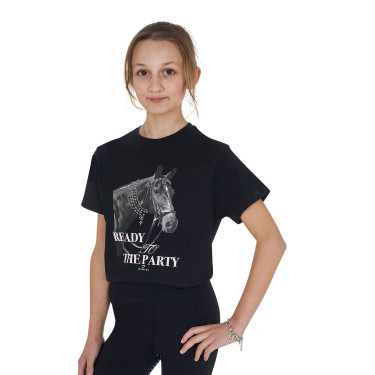 Mädchen Reit-T-Shirt Equestro mit Strass – Baumwolle