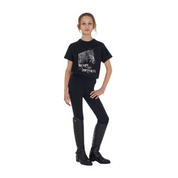 Mädchen Reit-T-Shirt Equestro mit Strass – Baumwolle