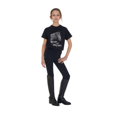 Mädchen Reit-T-Shirt Equestro mit Strass – Baumwolle