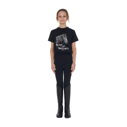 Mädchen Reit-T-Shirt Equestro mit Strass – Baumwolle