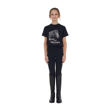 Mädchen Reit-T-Shirt Equestro mit Strass – Baumwolle