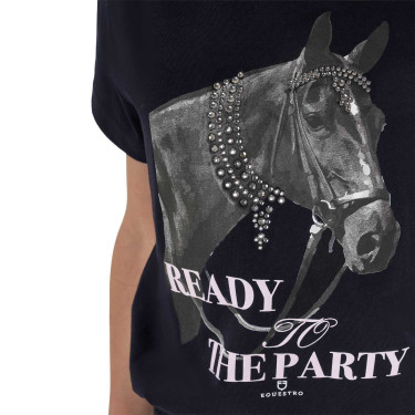 Mädchen Reit-T-Shirt Equestro mit Strass – Baumwolle