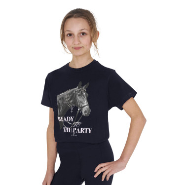 Mädchen Reit-T-Shirt Equestro mit Strass – Baumwolle