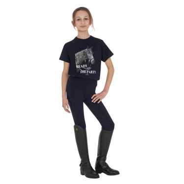 Mädchen Reit-T-Shirt Equestro mit Strass – Baumwolle