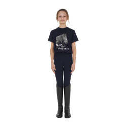 Mädchen Reit-T-Shirt Equestro mit Strass – Baumwolle