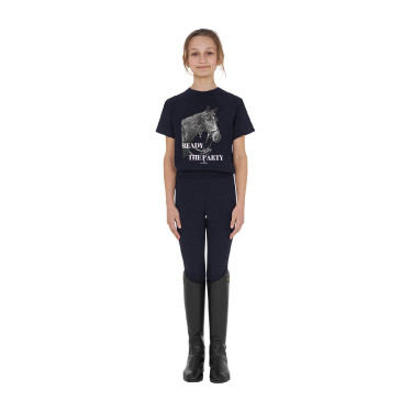 Mädchen Reit-T-Shirt Equestro mit Strass – Baumwolle