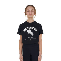 Mädchen Reit-T-Shirt Equestro Jumping Horse Club – Baumwolle