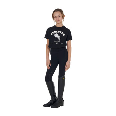 Mädchen Reit-T-Shirt Equestro Jumping Horse Club – Baumwolle