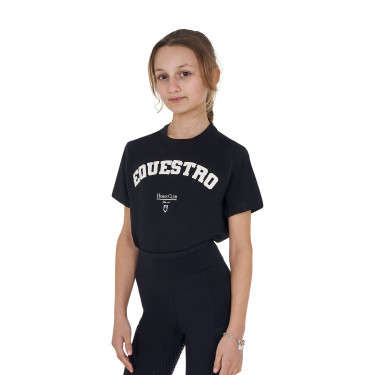 Mädchen Reit-T-Shirt Baumwolle – Equestro Horse Club Mädchen Reit-T-Shirt Baumwolle – Equestro Horse Club