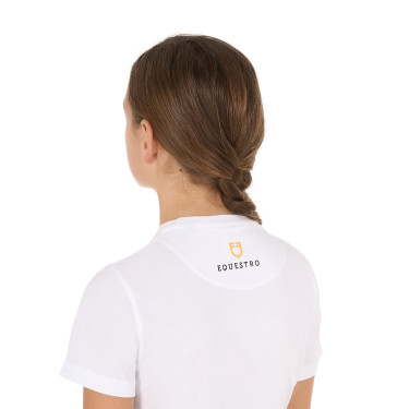 Kinder Reit-T-Shirt Equestro Slim-Fit mit Glitzerlogo