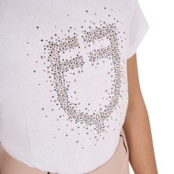 Kinder Reit-T-Shirt Equestro Slim-Fit mit Glitzerlogo