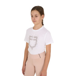 Kinder Reit-T-Shirt Equestro Slim-Fit mit Glitzerlogo