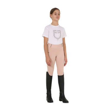 Kinder Reit-T-Shirt Equestro Slim-Fit mit Glitzerlogo